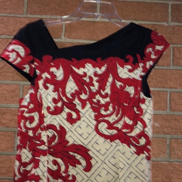 ❣️YOANA BARASCHI❣️SCROLLWORK PRINTED SHEATH DRESS - Picture 5 of 6